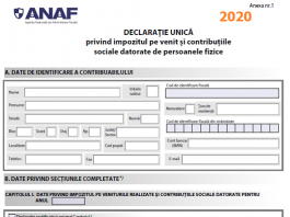 Declaratia Unica 2020Ghid de completare corecta