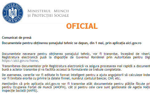 Mmps Documentele Pentru ObÈ›inerea È™omajului Tehnic Se Depun Din 1 Mai 2020 Prin AplicaÈ›ia Aici Gov Ro Cabinetexpert Ro Blog Contabilitate